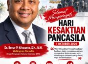 Dr. Bonar P. Krisnanto Ajak Masyarakat Amalkan Nilai Pancasila